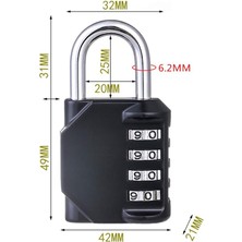 Safety1 Bagaj Dolapları Şifreler Kilitler - Çok Renkli Seyahat Çantası Asma Kilitler Personel Dolapları Spor Salonu Çinko Alaşımlı Kapı Asma Kilitleri Güvenlik Şifreli Kilitler (Yurt Dışından)