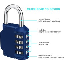 Safety1 Şifreli Dolap Kilidi, Spor Salonu, Okul, Kapılar, Kapılar, Çit, Çileler ve Depolama Için 4 Haneli Dış Mekan Asma Kilit (Mavi) (Yurt Dışından)
