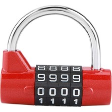 Safety1 Kapı Şifre Kilidi, 4 Arama Haneli Kod Kombinasyonu Asma Kilit Spor Salonu, Okul, Çalışan Soyunma Seyahat Bavul Için Güvenlik Şifre Kilidi (Kırmızı) (Yurt Dışından)