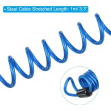 Safety1 Yaylı Kablo ile 3 Haneli Şifreli Kilit, 3 Adet Kask Asma Kilit 3.3ft Bisiklet Soyunma Seyahat Bagajı Için Esnek Güvenlik Çelik Kilit Teli, Siyah (Yurt Dışından)