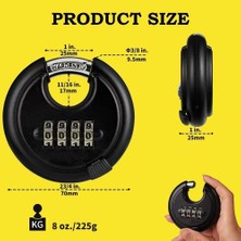 Safety1 Şifreli Kilit, 4 Dijital Şifreli Discus Asma Kilit, Depolama Ünitesi Için Disk Kilidi, Römork (Kırmızı) (Yurt Dışından)