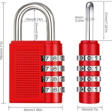 Safety1 Soyunma Kilidi - Okul Spor Salonu Dolabı, Spor Dolabı, Çit, Alet Kutusu, Kasa, Dış Mekan, Çit, Çile ve Depolama Için 4 Haneli Şifreli Kilit (Şerit) (Yurt Dışından)