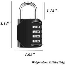 Safety1 Şifreli Kilit 2 Paket Su Geçirmez Sıfırlanabilir 4 Haneli Asma Kilit Okul Spor Salonu Soyunma Açık Çile Dolap Kapısı Döken Çit (Gümüş, 2 Paket) (Yurt Dışından)