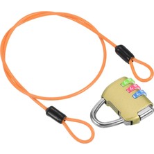 Safety1 3 Haneli Şifreli Kilitli Güvenlik Çelik Kablo, Bisiklet Zinciri Asma Kilit 3ft Kaplamalı Güvenlik Tel Halat Dış Mekan Seyahat Bagajı Için Çift Döngü Turuncu (Yurt Dışından)