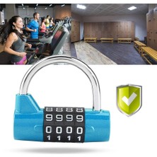 Safety1 Numaralı Kombinasyonlu Asma Kilit, Ev Dolabı Seyahat Kutusu Spor Salonu Soyunma Güvenlik Kodu Kilidi (Mavi) (Yurt Dışından)