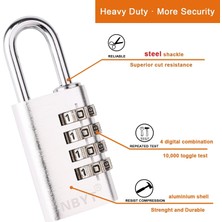 Safety1 Genişletilmiş Görünümü Açmak Için Resme Tıklayın (3 Paket) Kombinasyon Kam Kilidi Güvenlik Kilitleri Parlak Krom Çinko Alaşımı Kutu Dolabı Için Şifre Kodlu Kilit (7/8") (Yurt Dışından)