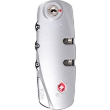 Safety1 Taşınabilir Tsa Gümrük Kodu Kilidi 3 Haneli Şifreli Kilit Asma Kilit (Gümüş) Alet Temini (Yurt Dışından)