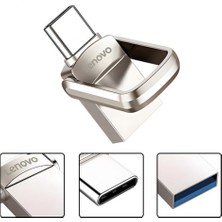 Lenovo 2tb USB 3.0 Flash Tip-C 2 In 1 Yüksek Hızlı Pendrive Depolama Cihazı Su Geçirmez