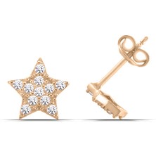 Parmas Design Yıldız Zirkon Taşlı 925 Ayar Gümüş Kadın Küpe