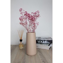 Apricity Dekoratif Silindir Uzun Beton Vazo / 20CM - Kahverengi