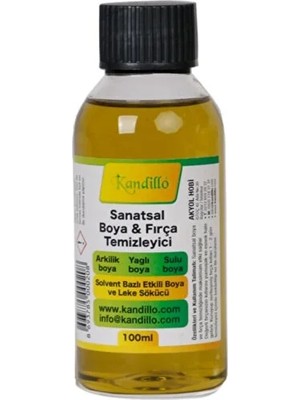 Dünya Magnet Kandillo Yağlı Boya Seti Yardımcı Malzemeler 3 x 100 ml Terebentin Resim Keten Yağı ve Fırça Temizleme Sıvısı