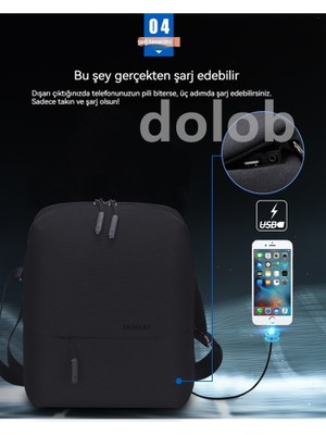 Dolob Erkek Omuz  Oxford Kumaş Crossbody  Erkek  Öğrenci  Düz Renk   Çanta (Yurt Dışından)