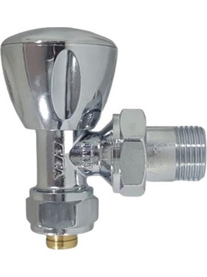 E.C.A  Rv3 Krom Köşe Radyatör Vanası - Pex - 1/2*16 mm