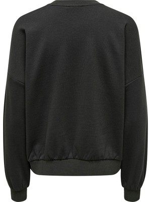 Only Kadın Önü Baskılı Bisiklet Yaka Sweatshirt 15312656