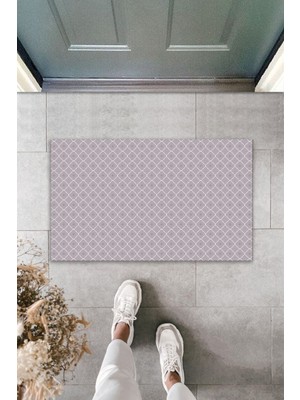 Çok Amaçlı Dekoratif Dijital Baskı Gri Motif Dış Mekan Paspas