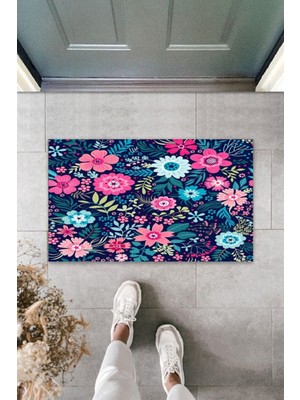 Dijital Baskı Yeşil Dış ve Iç Mekan Doğal Taş Desen Kapı Önü Paspası