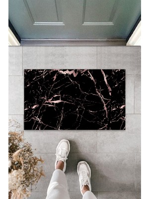 Stok Shop Dijital Baskı Yeşil Dış ve Iç Mekan Doğal Taş Desen Kapı Önü Paspası