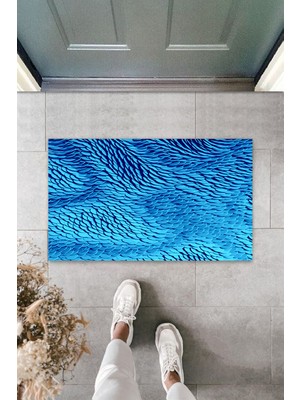 Stok Shop Çok Amaçlı Dijital Baskı Açık Mavi Dijital Dış ve Iç Mekan Kapı Paspası