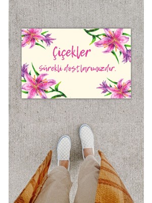 Stok Shop Dijital Baskı Yeşil Dış ve Iç Mekan Doğal Taş Desen Kapı Önü Paspası