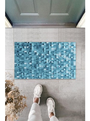 Çok Amaçlı Dijital Baskı Mavi Dijital Dış ve Iç Mekan Kapı Paspası