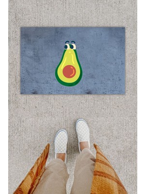 Stok Shop Dijital Baskı Yeşil Dış ve Iç Mekan Doğal Taş Desen Kapı Önü Paspası