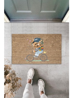 Stok Shop Dijital Baskı Yeşil Dış ve Iç Mekan Doğal Taş Desen Kapı Önü Paspası