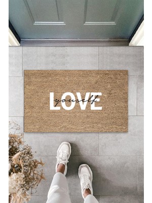 Dijital Baskı Yeşil Dış ve Iç Mekan Doğal Taş Desen Kapı Önü Paspası