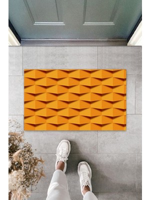 Stok Shop Çok Amaçlı Dijital Baskı Turuncu Dijital Dış ve Iç Mekan Kapı Paspası