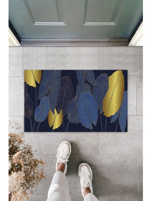 Dijital Baskı Yeşil Dış ve Iç Mekan Doğal Taş Desen Kapı Önü Paspası