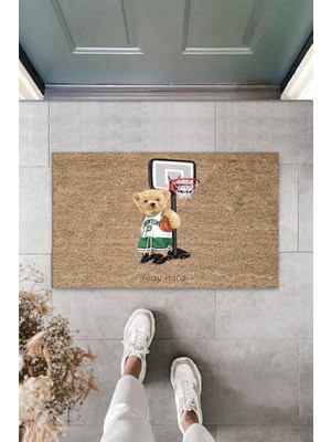 Stok Shop Dijital Baskı Yeşil Dış ve Iç Mekan Doğal Taş Desen Kapı Önü Paspası