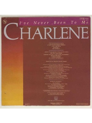 Charlene I've Never Been To Me Lp Plak (1982 Orjinal Fransa Baskı)