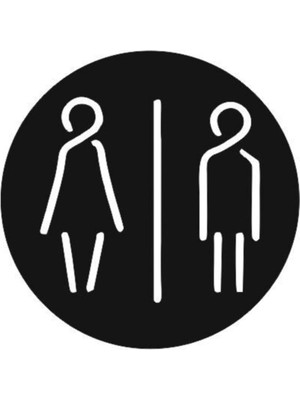 Yönline Dekoratif Wc Yönlendirme Tabelası - Kadın & Erkek