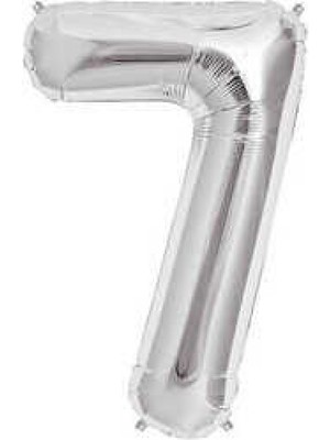 Hayaller Dükkanı Folyo Balon Rakam 7 Gümüş 32INC Pk:1