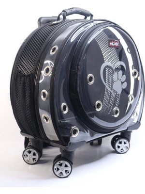 Migno Space Model Kedi Köpek Taşıma Çantası Fileli Şeffaf
