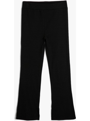 Koton Basic Ispanyol Paça Pantolon Pamuklu Beli Lastikli