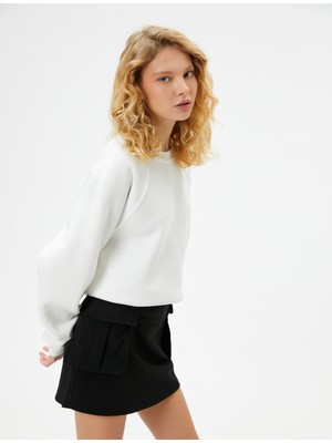 Koton Basic Sweatshirt Bisiklet Yaka Uzun Kollu Rahat Kalıp