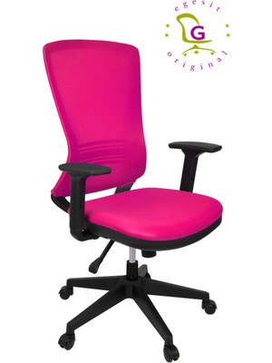 Egesit Ofis Fileli Çalışma Koltuğu Tokyo-31 Pembe Renk