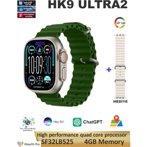 Watch 9 Serisi Hk9 Ultra 2 Gen 3 Amoled Ekran Chatgpt Bt Arama Ios Android Uyumlu Akıllı Saat