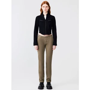 Kadın  Alında Crop Jean Ceket
