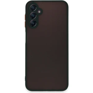 Caseworld Samsung Galaxy A24 Kılıf Kamera Korumalı Silikon Kenarlı Renkli Düğmeli Arkası Mat Arka Kapak - Yeşil