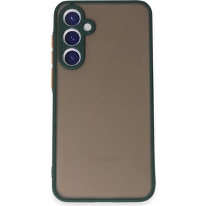 Caseworld Samsung Galaxy S23 Plus Kılıf Kamera Korumalı Silikon Kenarlı Renkli Düğmeli Arkası Mat Arka Kapak - Yeşil