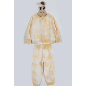 Unisex Çocuk Batik Desenli 3 Iplik Şardonsuz Eşofman Takımı