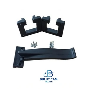 Bulut Dizayn Cam Balkonlara Uygun Çıkış ve Boynuz Plastiği - Cam Balkon Aksesuarı Kapağı Siyah Plastik