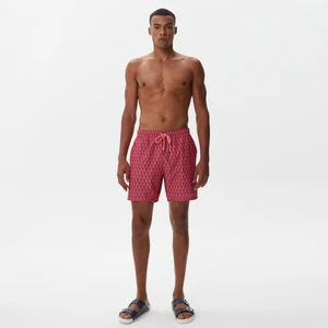 Erkek Pembe Baskılı Deniz Şortu T35505T.6TH