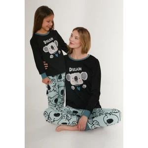 Kız Çocuk Siyah Pijama Takımı
