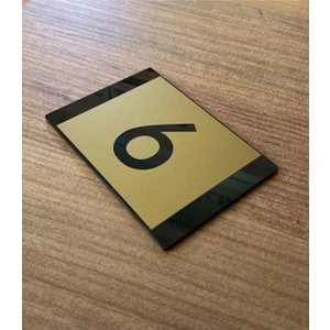 Minimal Gold Tasarım Apartman Kapı Numarası