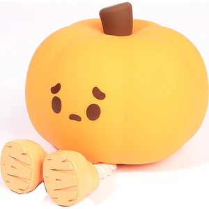 Qıchu Balkabağı Silikon Gece Lambası Yatak Odası Uyku Lambası Başucu Pat Işıkları (Yurt Dışından)