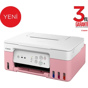 G3430 Wi-Fi + Tarayıcı + Fotokopi Renkli Çok Fonksiyonlu Tanklı Pembe Mürekkep Püskürtmeli Yazıcı (Canon Eurasia Garantili)