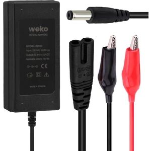 WEKO 12.6 VOLT - 3 AMPER 5.5*2.5 + KROKODİL UÇLU LEDLİ YERLİ ÜRETİM MASAÜSTÜ ŞARJ ADAPTÖRÜ (OUT:12V3A)