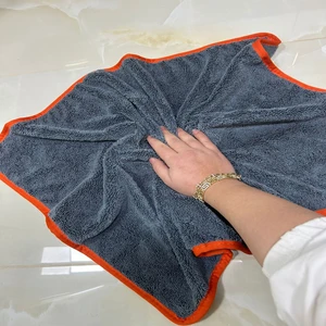 Fine Clean ( 1 Adet ) Turuncu Biyeli Mikrofiber Yer , Duvar , Fayans , Silme Temizleme Bezi 50X70CM